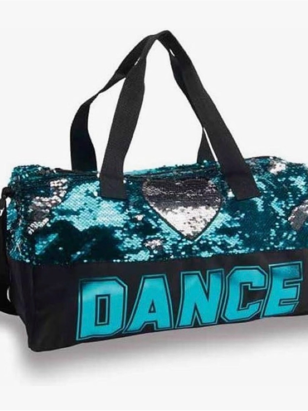 Girls Sequined Teal 'DANCE' Bag